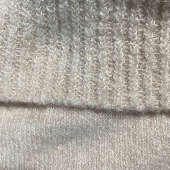 Cowl Neck Sweater, Soft Cotton Wool Blend, Ribbed Cuffs, Natural Color Chelsea28 - Picture 10 of 14